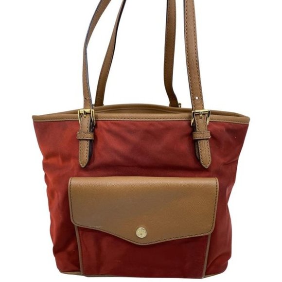Michael Kors Handbags - Michael Kors Bag Medium Coral Tan Nylon Tote